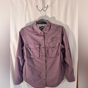 Ex Officio Travelwear Purple Button Down Shirt Women’s 2/4